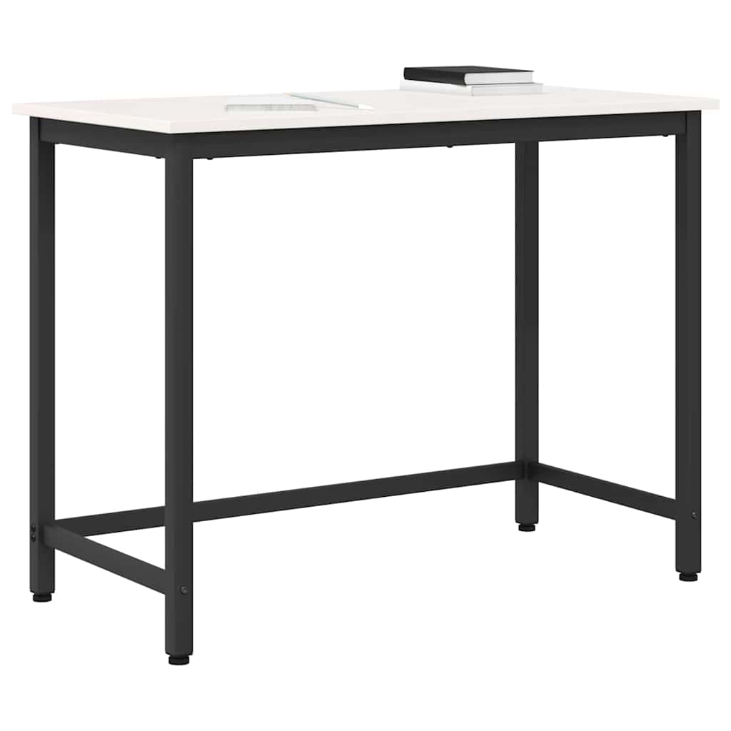 Vidaxl tafel wit 100 x 50 x 77 cm engineered hout en staal