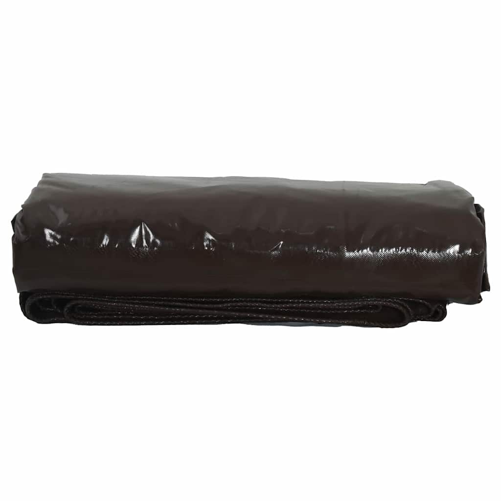 Vidaxl zeil 650g m² bruin 4 x 4 m canvas met pvc-coating