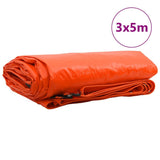 Vidaxl zeil 650g m² oranje 3 x 5 m canvas met pvc-coating