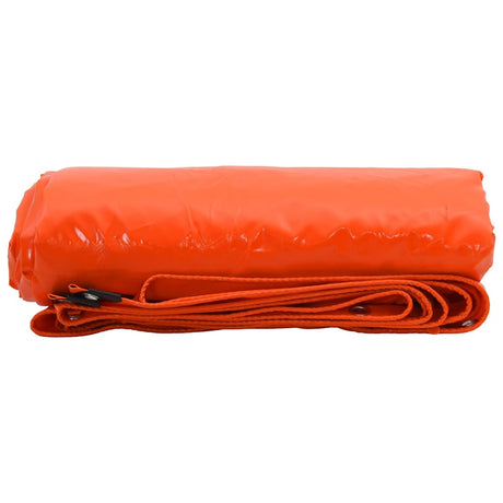 Vidaxl zeil 650g m² oranje 4 x 7 m canvas met pvc-coating