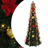 Vidaxl kunstkerstboom met 200 led met standaard groen 215 cm pvc