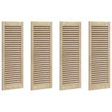 Vidaxl kastdeur 4 pcs naturel 110 x 2,1 x 39,5 cm massief grenenhout