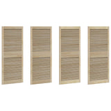 Vidaxl kastdeur 4 pcs naturel 140,5 x 2,1 x 59,5 cm massief grenenhout