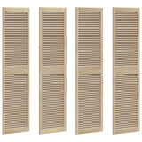 Vidaxl kastdeur 4 pcs naturel 201 x 2,1 x 49,5 cm massief grenenhout