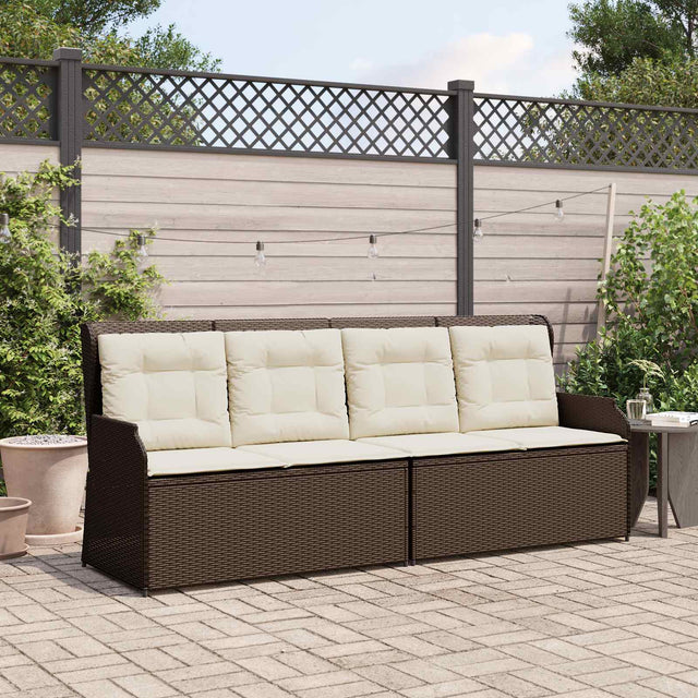 Vidaxl tuinbank bruin poly rattan
