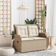 Vidaxl tuinbank beige poly rattan