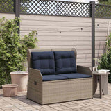 Vidaxl tuinbank grijs poly rattan