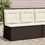 Vidaxl tuinbank bruin poly rattan