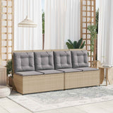 Vidaxl tuinbank beige poly rattan