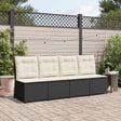 Vidaxl tuinbank zwart en cream wit poly rattan