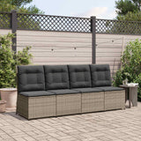 Vidaxl tuinbank grijs poly rattan