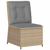 Vidaxl tuinbank beige en grijs poly rattan
