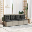 Vidaxl tuinbank lichtgrijs poly rattan