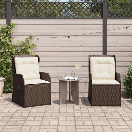 Vidaxl tuinbank 2 st bruin poly rattan