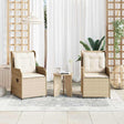 Vidaxl tuinbank 2 st beige poly rattan