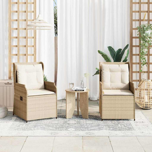 Vidaxl tuinbank 2 st beige poly rattan