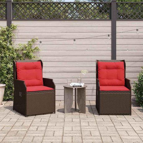 Vidaxl tuinbank 2 st bruin poly rattan