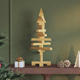 Vidaxl houten kerstboom met standaard bruin 60 cm massief grenenhout