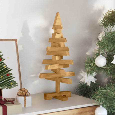 Vidaxl kerstbomen met standaard bruin 60 cm massief grenenhout