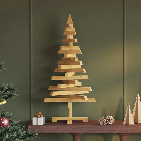 Vidaxl kerstbomen met standaard bruin 90 cm massief grenenhout