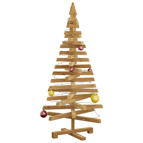 Vidaxl kerstbomen met standaard bruin 120 cm massief grenenhout