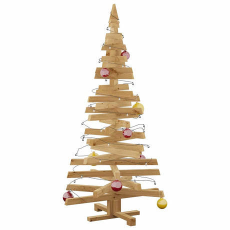 Vidaxl kerstbomen met standaard bruin 150 cm massief grenenhout