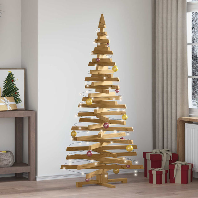 Vidaxl kerstbomen met standaard bruin 180 cm massief grenenhout