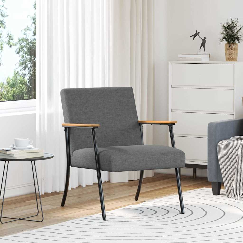 Vidaxl fauteuil donkergrijs stof