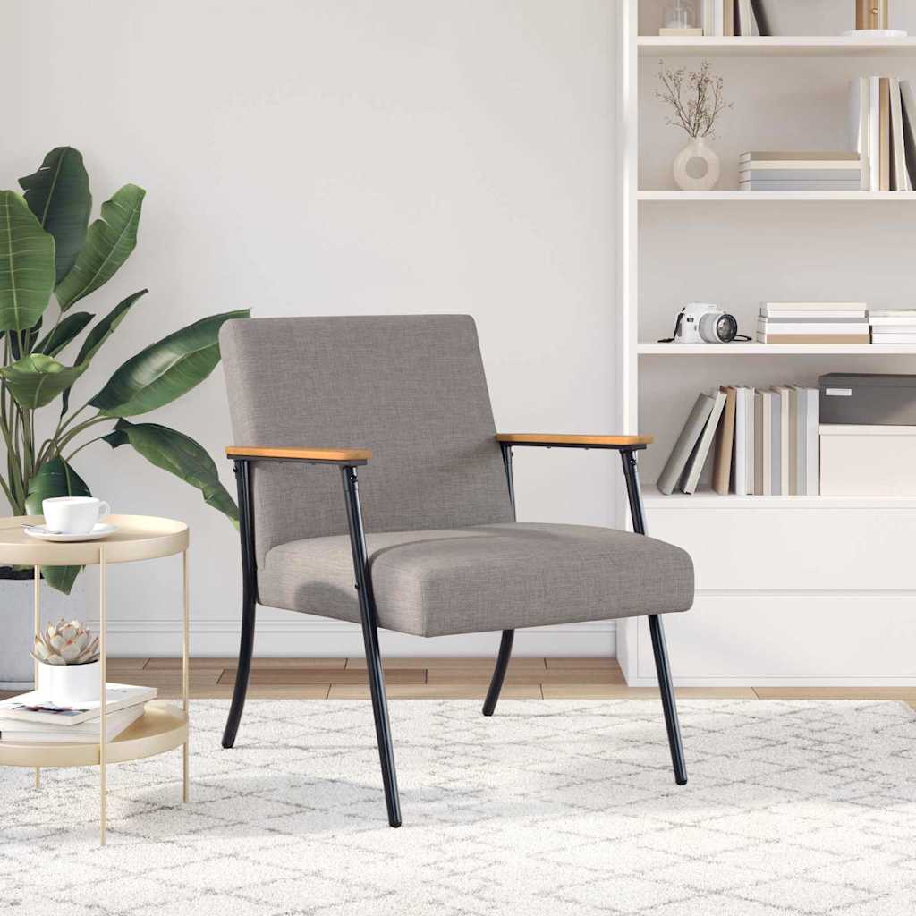 Vidaxl fauteuil taupe stof