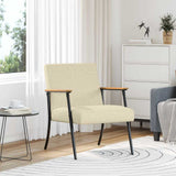 Vidaxl fauteuil crème stof