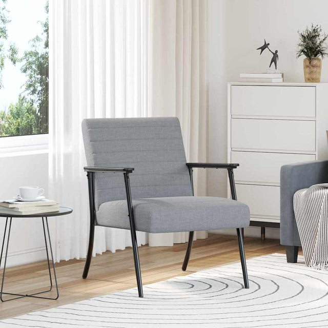 Vidaxl fauteuil lichtgrijs 59 x 75 x 78 cm stof