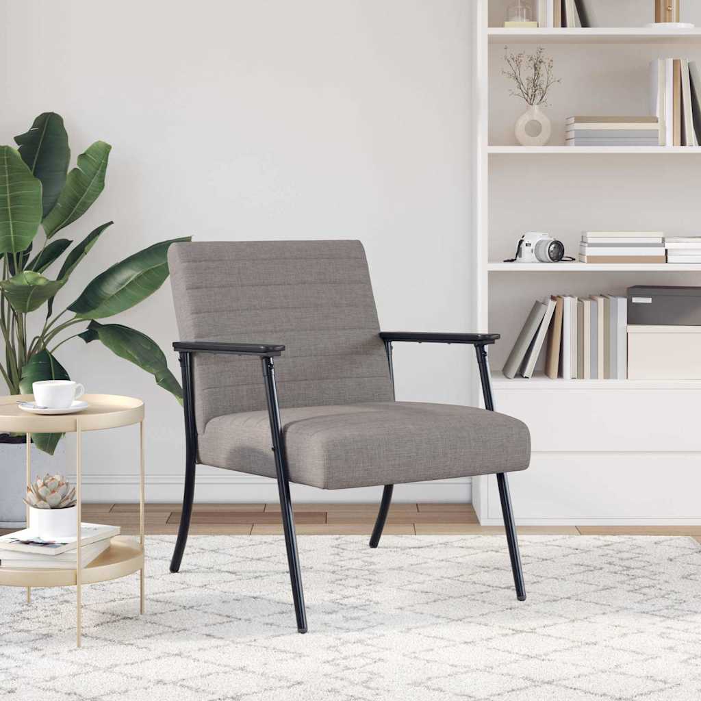 Vidaxl fauteuil taupe stof
