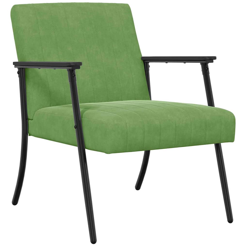 Vidaxl fauteuil lichtgroen fluweel