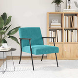 Vidaxl fauteuil turquoise fluweel