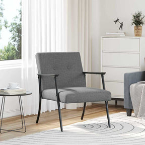 Vidaxl fauteuil donkergrijs stof