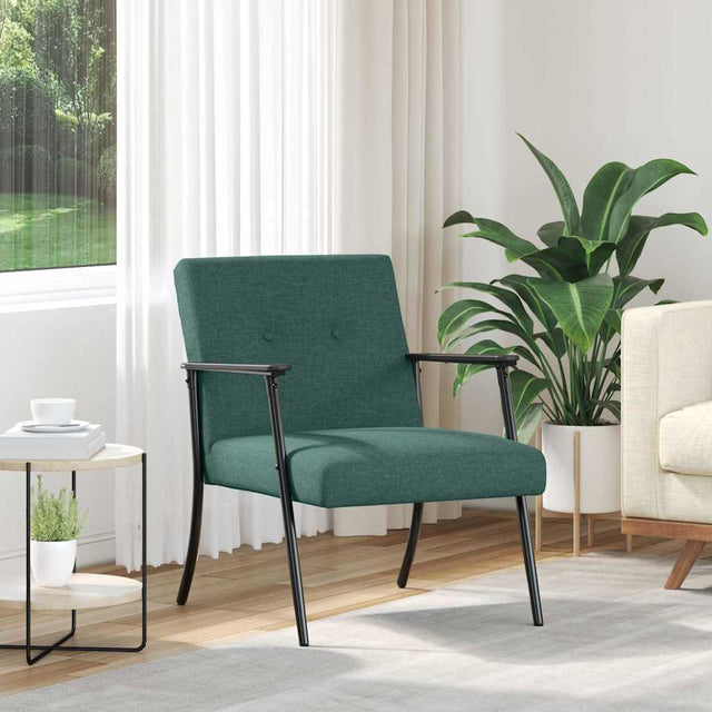 Vidaxl fauteuil donkergroen stof