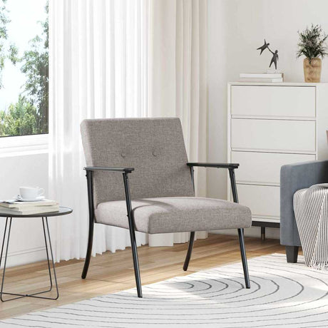 Vidaxl fauteuil taupe stof