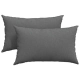 Vidaxl sofa kussens 2 pcs donkergrijs 50 x 30 cm stof