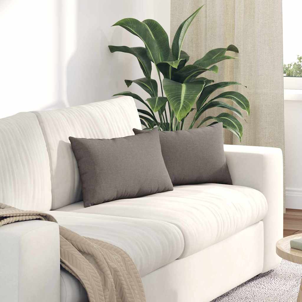 Vidaxl sofa kussens 2 pcs taupe 50 x 30 cm stof