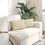 Vidaxl sofa kussens 2 pcs crème 50 x 30 cm stof