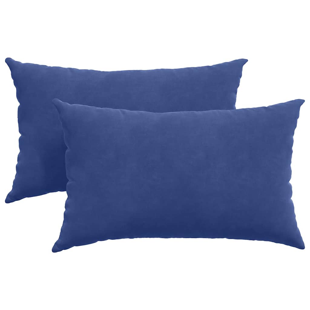 Vidaxl sofa kussens 2 stuks politieblauw 50 x 30 cm cordstof