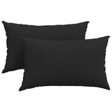 Vidaxl sofa kussens 2 stuks zwart 50 x 30 cm stof