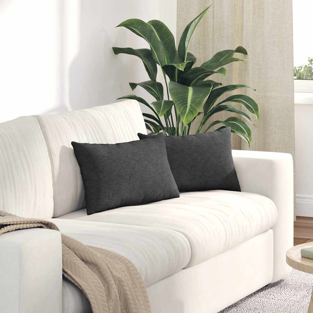 Vidaxl sofa kussens 2 stuks donkergrijs 50 x 30 cm cordstof