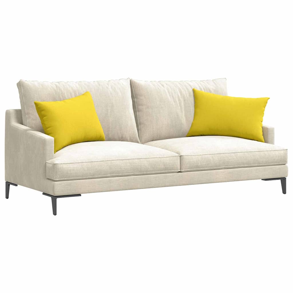 Vidaxl sofa kussens 2 pcs lichtgeel 60 x 40 cm stof