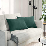 Vidaxl sofa kussens 2 stuks donkergroen 60 x 40 cm cordstof