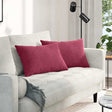 Vidaxl sofa kussens 2 stuks wijnrood 60 x 40 cm cordstof