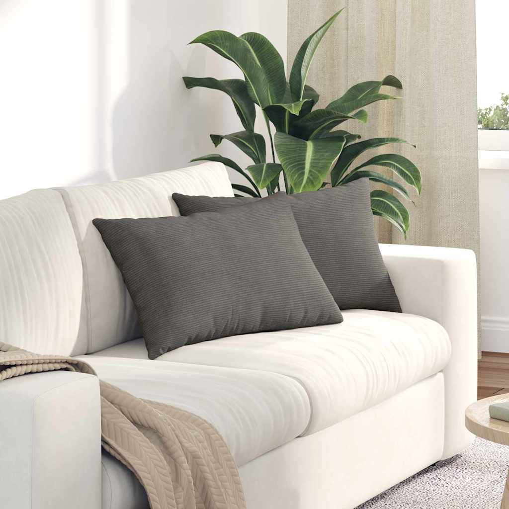 Vidaxl sofa kussens 2 stuks lichtgrijs 60 x 40 cm cordstof