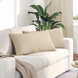 Vidaxl sofa kussens 2 st stof crème 80 x 40 cm