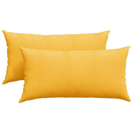 Vidaxl sofa kussens 2 stuks lichtgeel 80 x 40 cm cordstof