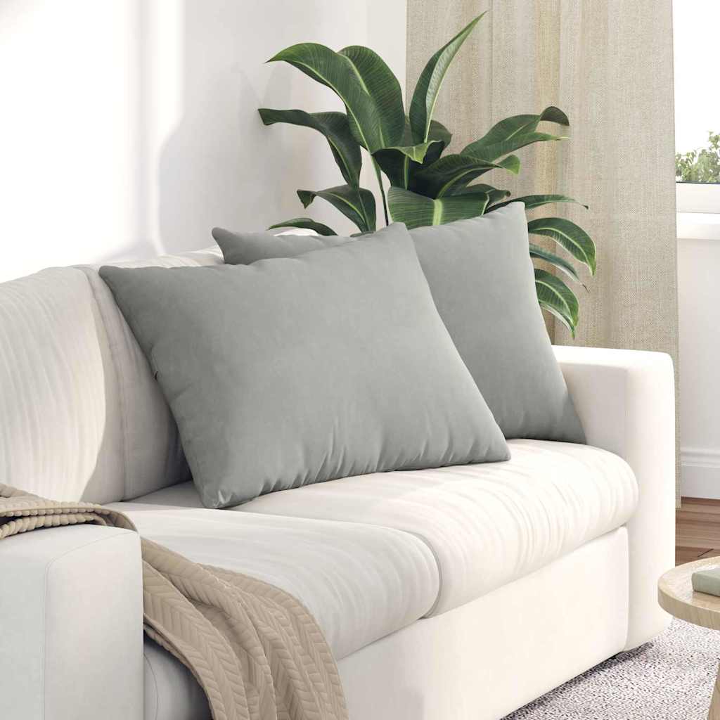 Vidaxl sofa kussens 2 st stof lichtgrijs 70 x 50 cm